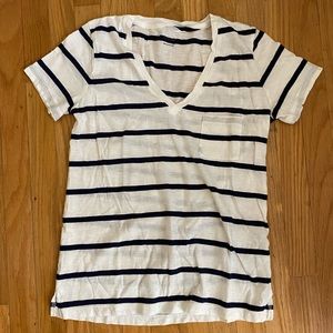 Madewell Striped V-Neck - XS